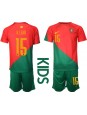 Billige Portugal Rafael Leao #15 Hjemmedraktsett Barn VM 2022 Kortermet (+ Korte bukser)